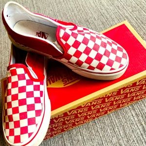 Women Vans checkerboard slip skater shoes